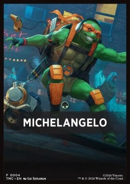 Turtle Team Up Theme Card: Michelangelo