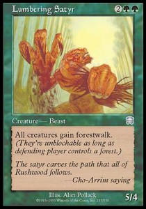 Lumbering Satyr - Mercadian Masques (Uncommon) [MMQ-257]