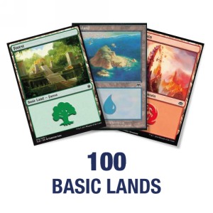 100 random Basic Lands