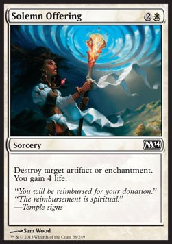 Solemn Offering - Magic 2014 (Common) [M14-36]