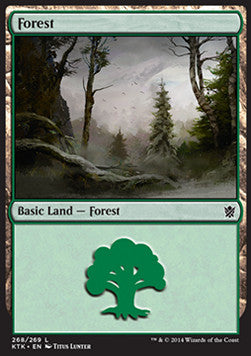 Forest (V.3) - Khans of Tarkir (Land) [KTK-268]