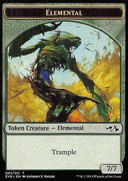 Elemental Token (Green 7/7) - Duel Decks: Anthology (Token) [DD3-T1]