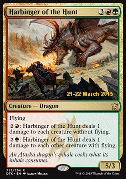 Harbinger of the Hunt (V.1) - Dragons Of Tarkir: Promos (Rare) [PDTK-223]
