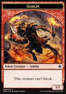 Goblin Token (Red 1/1 Can't Block) - Conspiracy: Take the Crown (Token) [CN2-T8]