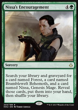 Nissa's Encouragement - Hour of Devastation (Rare) [HOU-203]