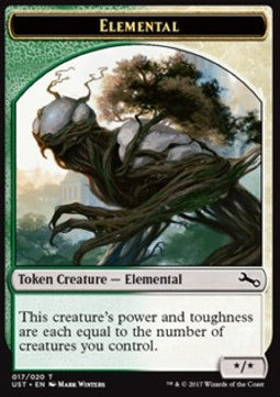 Elemental Token (Green and White */*) - Unstable (Token) [UST-T17]