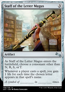 Staff of the Letter Magus - Unstable (Uncommon) [UST-159]