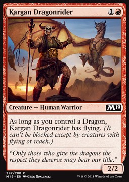 Kargan Dragonrider - Core 2019 (Common) [M19-297]