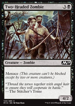 Two-Headed Zombie - Core 2019 (Common) [M19-123]