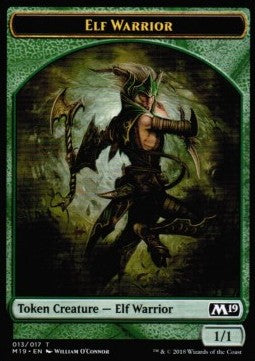 Elf Warrior Token (Green 1/1) - Core 2019 (Token) [M19-T13]