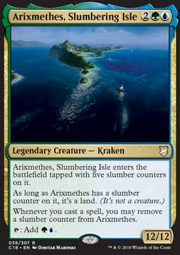 Arixmethes, Slumbering Isle - Commander 2018 (Rare) [C18-38]