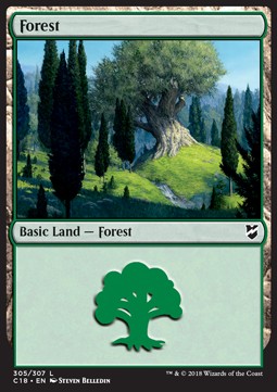 Forest (V.1) - Commander 2018 (Land) [C18-305]