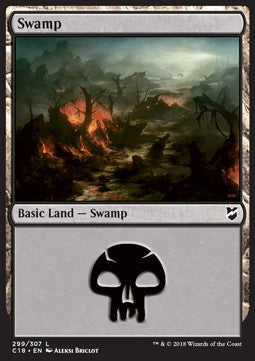 Swamp (V.1) - Commander 2018 (Land) [C18-299]