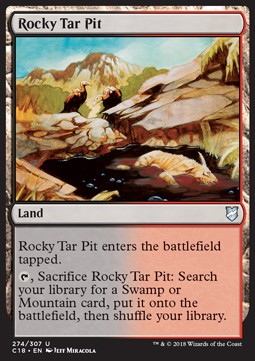 Rocky Tar Pit - Commander 2018 (Uncommon) [C18-274]
