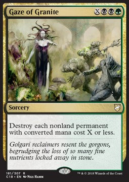 Gaze of Granite - Commander 2018 (Rare) [C18-181]