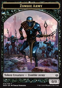 Zombie Army Token (Black 0/0) (V.3) - War of the Spark (Token) [WAR-T10]