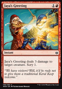 Jaya's Greeting - War of the Spark (Common) [WAR-136]