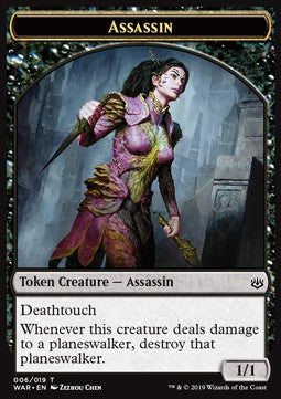 Assassin Token (Black 1/1 Deathtouch) - War of the Spark (Token) [WAR-T06]