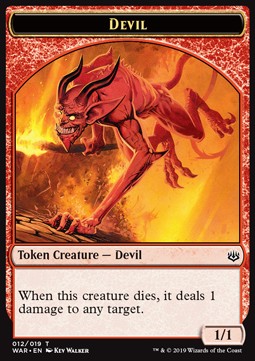 Devil Token (Red 1/1) - War of the Spark (Token) [WAR-T12]