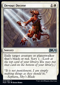 Devout Decree - Core 2020 (Uncommon) [M20-13]