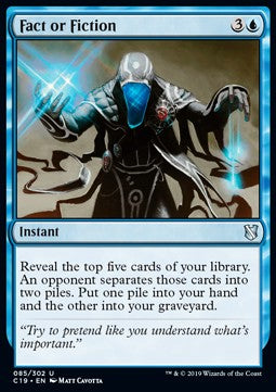 Fact or Fiction - Commander 2019 (Uncommon) [C19-85]