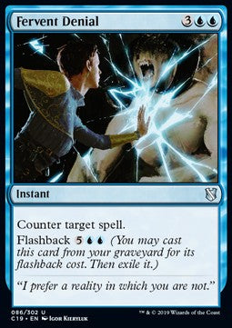 Fervent Denial - Commander 2019 (Uncommon) [C19-86]