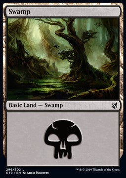 Swamp (V.3) - Commander 2019 (Land) [C19-296]
