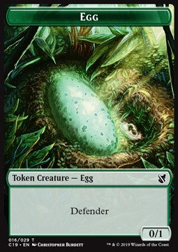 Egg Token (G 0/1) // Gargoyle Token (A 3/4) - Commander 2019 (Token) [C19-T 16/22]