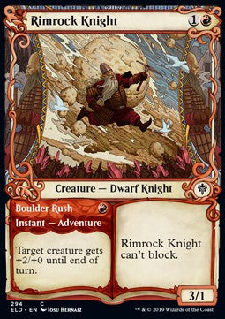 Rimrock Knight // Boulder Rush - Throne of Eldraine: Extras (Common) [XELD-294]