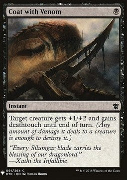 Coat with Venom - Mystery Booster (Common) [MYS-91]