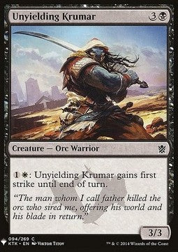 Unyielding Krumar - Mystery Booster (Common) [MYS-94]