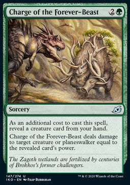 Charge of the Forever-Beast - Ikoria: Lair of Behemoths (Uncommon) [IKO-147]