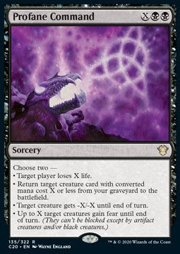 Profane Command - Commander: Ikoria (Rare) [C20-135]