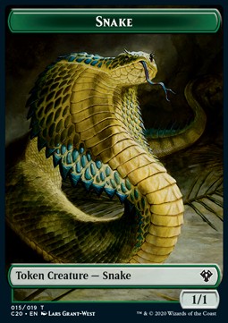 Snake Token (G 1/1) // Beast Token (G 3/3) - Commander: Ikoria (Token) [C20-T 15/10]