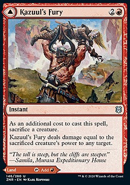 Kazuul's Fury // Kazuul's Cliffs - Zendikar Rising (Uncommon) [ZNR-146]
