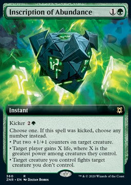Inscription of Abundance - Zendikar Rising: Extras (Rare) [XZNR-360]