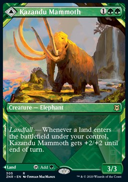 Kazandu Mammoth // Kazandu Valley - Zendikar Rising: Extras (Rare) [XZNR-305]