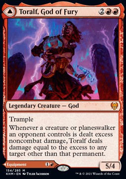 Toralf, God of Fury // Toralf's Hammer - Kaldheim (Mythic) [KHM-154]
