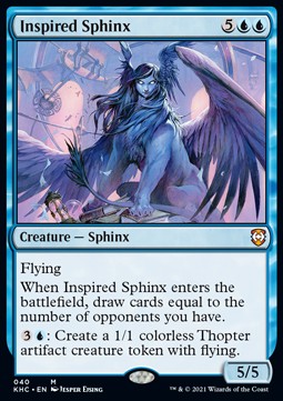 Inspired Sphinx - Commander: Kaldheim (Mythic) [KHC-40]