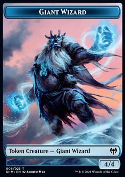 Giant Wizard Token (Blue 4/4) - Kaldheim: Extras (Token) [XKHM-T06]