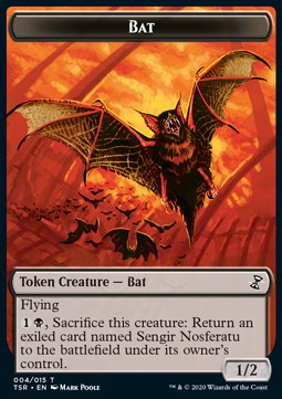 Bat Token (Black 1/2) - Time Spiral Remastered: Extras (Token) [XTSR-T04]