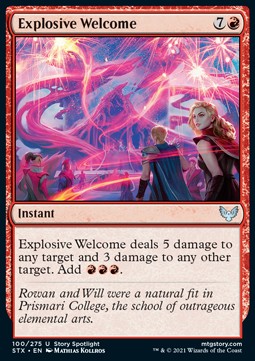 Explosive Welcome - Strixhaven: School of Mages (Uncommon) [STX-100]