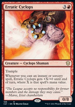 Erratic Cyclops - Commander: Strixhaven (Rare) [C21-166]