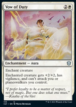 Vow of Duty - Commander: Strixhaven (Uncommon) [C21-110]