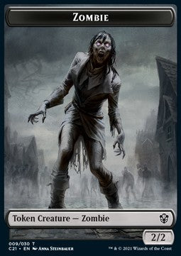 Zombie Token (B 2/2) // Spirit Token (WB 1/1) - Commander: Strixhaven: Extras (Token) [XC21-T 9/21]