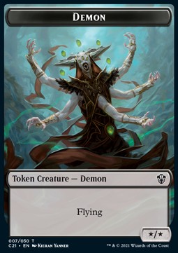Demon Token (B */*) // Fungus Beast Token (G 4/4) - Commander: Strixhaven: Extras (Token) [XC21-T 7/15]