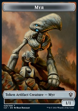 Myr Token (A 1/1) // Treasure Token - Commander: Strixhaven: Extras (Token) [XC21-T 28/7]