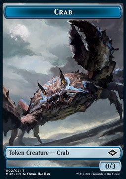 Crab Token (Blue 0/3) - Modern Horizons 2: Extras (Token) [XMH2-T02]