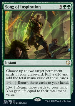 Song of Inspiration - Commander: Adventures in the Forgotten Realms (Rare) [AFC-42]