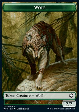 Wolf Token (Green 2/2) - Adventures in the Forgotten Realms: Extras (Token) [XAFR-T14]